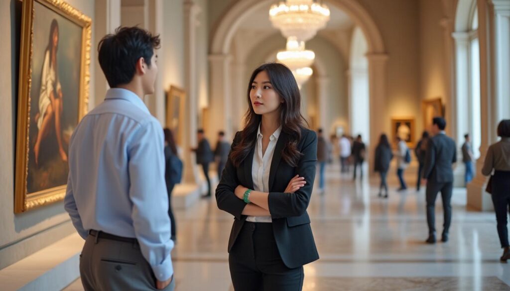 découvrez des conseils pour engager une conversation authentique avec une japonaise dans un musée en france, en utilisant l'art comme point de départ pour briser la glace avec naturel et respect.